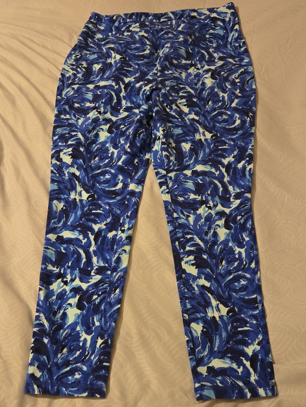 Talbots Blue Abstract Swirl Leggings